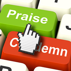 Image showing Appreciate Praise Computer Means Appreciating or Great