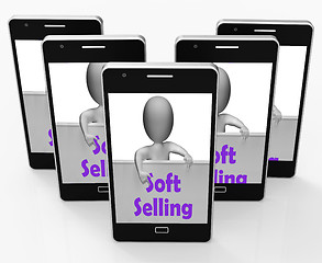 Image showing Soft Selling Phone Shows Friendly Sales Technique