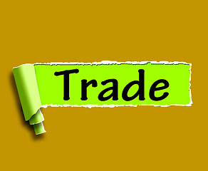 Image showing Trade Word Shows Online Buying Selling And Shops