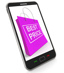 Image showing Best Price On Shopping Bags Shows Bargains Sale And Save