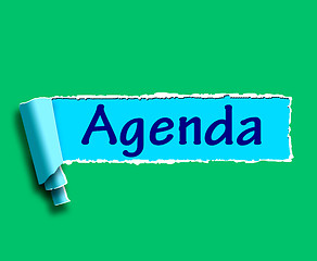 Image showing Agenda Word Means Online Schedule Or Timetable