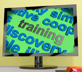 Image showing Training Word Screen Shows Education Apprenticeship Or Up skilli