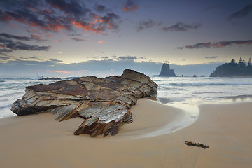 Image showing Windy morning at Narooma coast