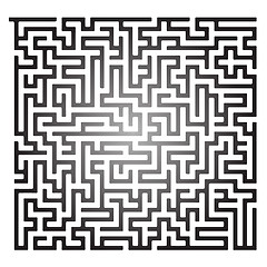 Image showing Labyrinth Isolated on White Background