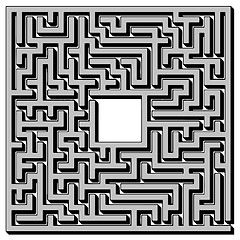 Image showing Labyrinth Isolated on White Background