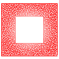 Image showing Red Labyrinth Isolated on White Background