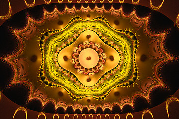 Image showing Fractal image : beautiful pattern on a dark background.