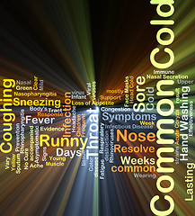 Image showing Common cold background concept glowing