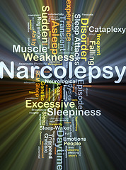 Image showing Narcolepsy background concept glowing