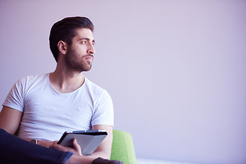 Image showing student working on tablet