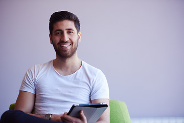 Image showing student working on tablet