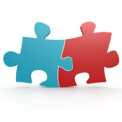 Image showing Blue and red puzzle