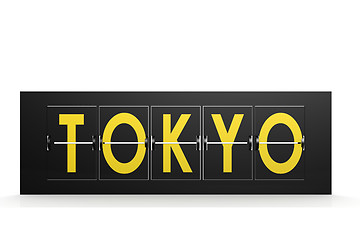 Image showing Tokyo word on airport sign