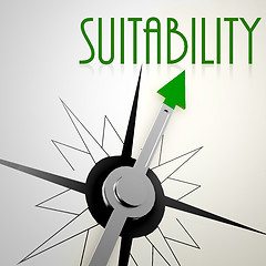 Image showing Suitability on green compass