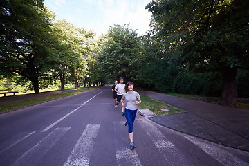 Image showing people group jogging