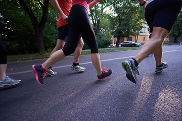 Image showing people group jogging