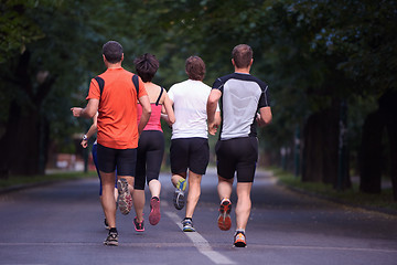 Image showing people group jogging