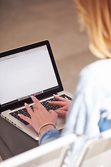 Image showing student girl with laptop computer