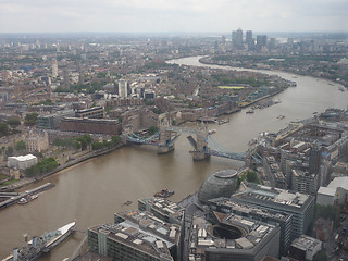 Image showing Aerial view of London