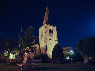 Image showing St Mary Magdalene church in Tanworth in Arden at night