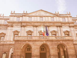 Image showing Retro looking Teatro alla Scala Milan