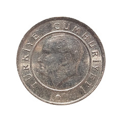Image showing Turkish coin isolated