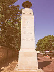Image showing Retro looking Memorial Gates in London