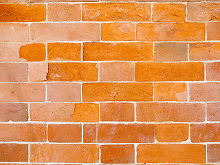 Image showing Retro look Red bricks background