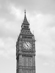 Image showing Black and white Big Ben in London