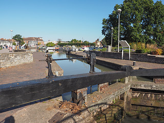 Image showing Lock gate in Stratford upon Avon