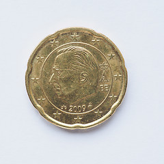 Image showing Belgian 20 cent coin