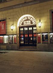 Image showing editorial Piccolo Theater entrance Milan Italy