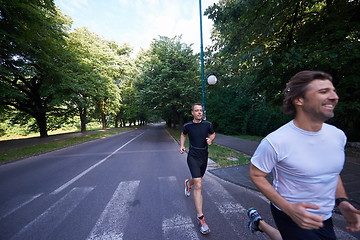 Image showing people group jogging