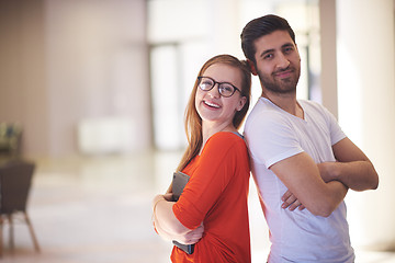 Image showing students couple standing together