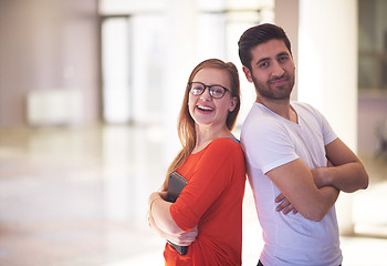 Image showing students couple standing together