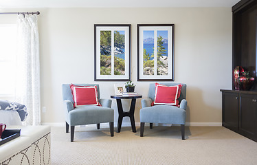 Image showing New Home Bedroom Sitting Area 