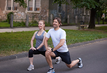 Image showing people group jogging