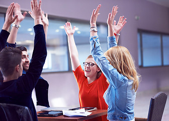 Image showing happy students celebrate