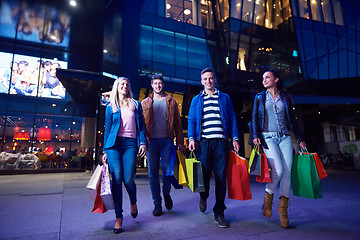 Image showing Group Of Friends Enjoying Shopping