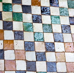 Image showing line in morocco africa old tile and colorated floor ceramic abst