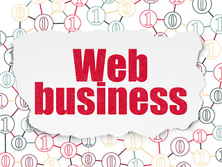 Image showing Web design concept: Web Business on Torn Paper background