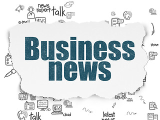 Image showing News concept: Business News on Torn Paper background