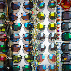 Image showing in london glass and sunglasses in the light and reflex