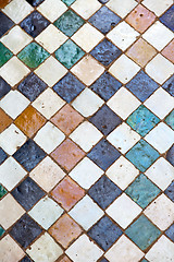 Image showing line in   africa old tile   floor ceramic abstract