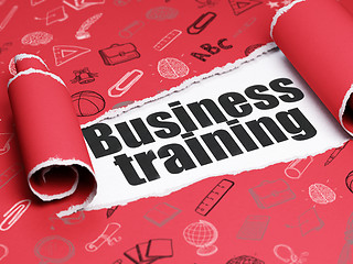 Image showing Education concept: black text Business Training under the piece of  torn paper