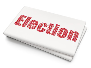 Image showing Politics concept: Election on Blank Newspaper background