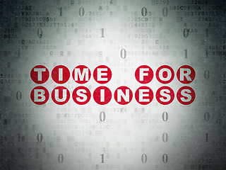 Image showing Business concept: Time for Business on Digital Paper background