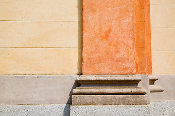 Image showing orange  old column in the  country   