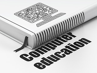 Image showing Studying concept: book Computer Pc, Computer Education on white background