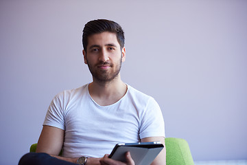 Image showing student working on tablet